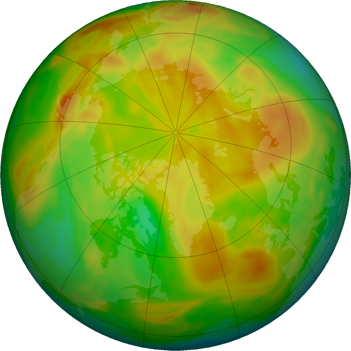 Arctic ozone map for 13 May 2017